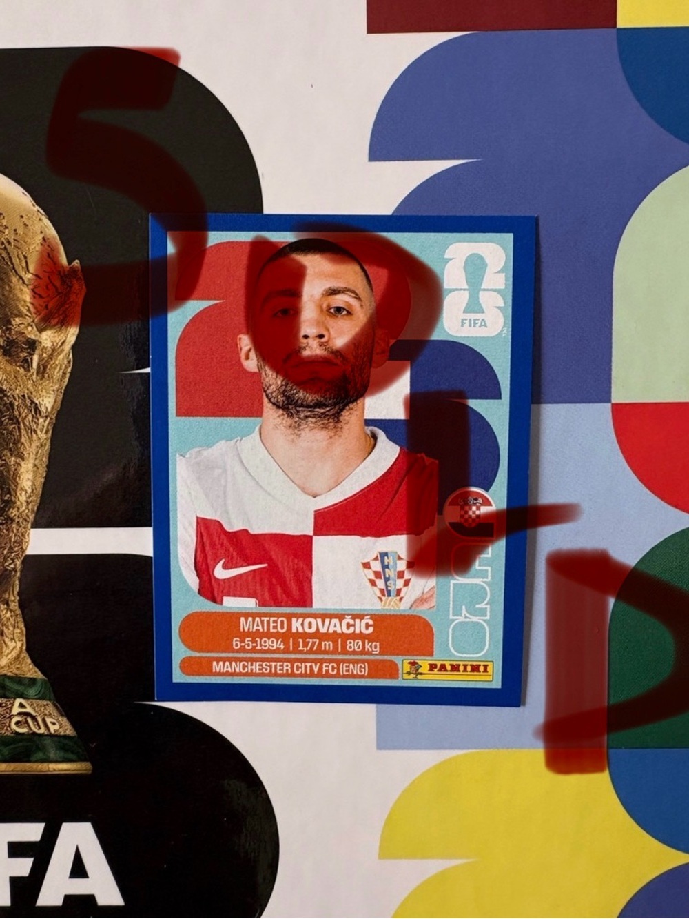 Panini FIFA World Cup 2026 Sticker Mateo Kovačić Croatia CRO 10 Blue Parallel